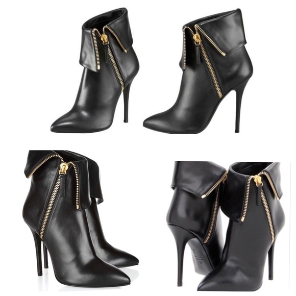 GIUSEPPE ZANOTTI Fold-Over Zip Stiletto Ankle Boot - Picture 6 of 11